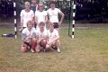 HGV-1984-0378.jpg  Fußball zugunsten der Altenfahrt  Hemmerdeich 1  oben  Sönke MArtens, Hermann Jebe, Hartmut Holste, Jörg Thomsen  unten  Bernd Meyer, Eggert Holste, Norbert Nietz