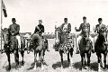 Ringreiter-1961-0901.jpg  Ringreiterfest  Ernst Hansen, Ingeburg Jebe, König Willi Greve, Jürgen Jebe, ?