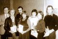 Schuetzen-1977-0447.jpg  Vereinsmeisterschaften  vlnr.  Thomas Thomsen, Hans Jürgen Albrecht, Holger Schlicht, Marianne Albrecht, Hildegard Gloe, Annelene Hartwig, Gerd Bolz