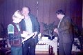 Schuetzen-1984-0628.jpg  Vereins- und Firmenschießen  Es gratuliert 1. Vorsitzender Herrmann Oldenburg zum  jüngsten Teilnehmer, Jürgen Pauls, Firma Pauls